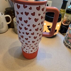 HydroJug Heart Pattern Tumbler 32oz - Pink and Red